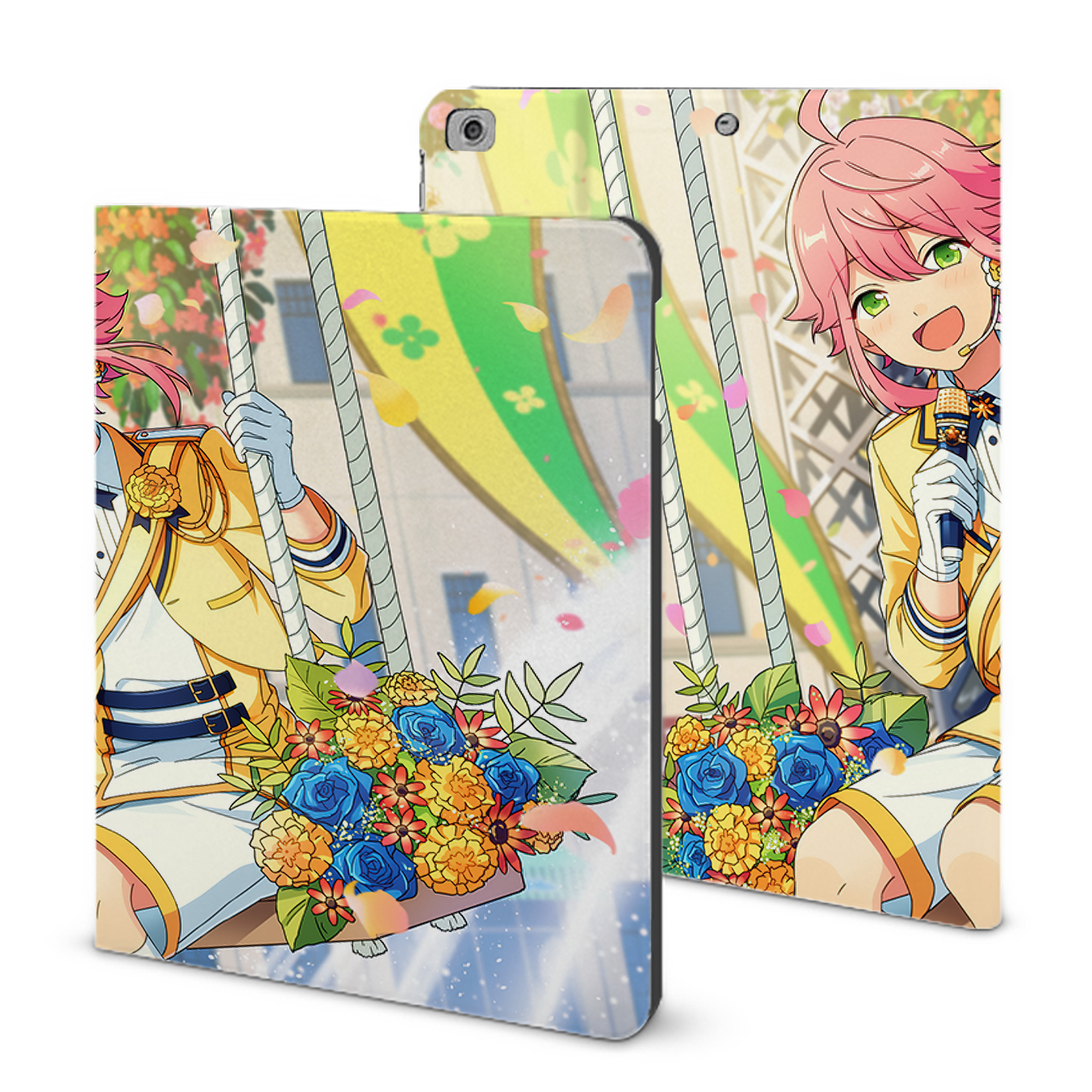 （画像用） あんさんぶるスターズ! Ensemble Stars IPad ケース ブック型 PUレザー TPU 耐衝撃 軽量 薄型 ペン収納なし 全面保護 IPad 各モデル対応